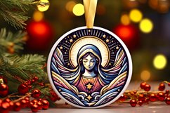 Round Christmas Ornament Sublimation|Clipart Product Image 1