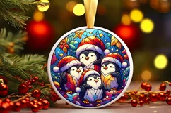Round Christmas Ornament Sublimation|Clipart Product Image 1