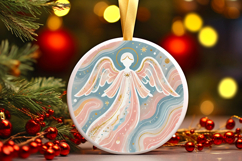Round Christmass Ornament PNG Product Image 1