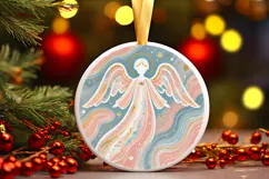 Round Christmass Ornament PNG Product Image 1
