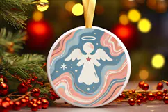 Round Christmass Ornament PNG Product Image 1