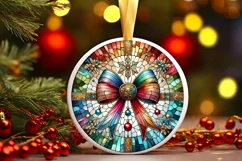 Round Christmas Ornament Sublimation|Clipart Product Image 2