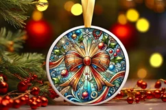 Round Christmas Ornament Sublimation|Clipart Product Image 2