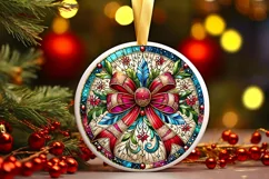 Round Christmas Ornament Sublimation|Clipart Product Image 2
