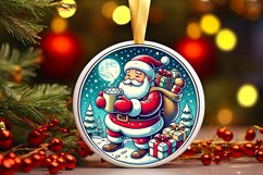 Round Christmas Ornament Sublimation|Clipart Product Image 1