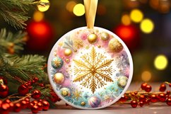 Round Christmas Ornament Sublimation|Clipart Product Image 1