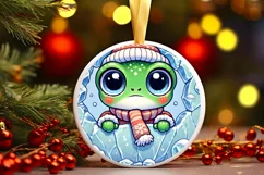 Round Christmas Ornament Sublimation|Clipart Product Image 2
