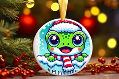 Round Christmas Ornament Sublimation|Clipart Product Image 2
