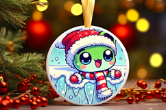 Round Christmass Ornament PNG Product Image 1