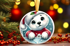 Round Christmass Ornament PNG Product Image 1