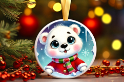 Round Christmass Ornament PNG Product Image 1