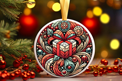Round Christmass Ornament PNG Product Image 1