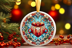 Round Christmass Ornament PNG Product Image 1
