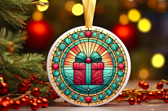 Round Christmass Ornament PNG Product Image 1