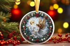 Round Christmas Ornament Sublimation|Clipart Product Image 2