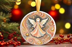Round Christmass Ornament PNG Product Image 1