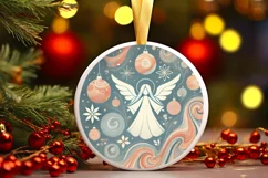 Round Christmas Ornament Sublimation|Clipart Product Image 2