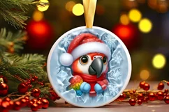 Round Christmas Ornament Sublimation|Clipart Product Image 1