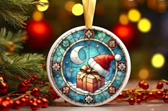 Round Christmas Ornament Sublimation|Clipart Product Image 2