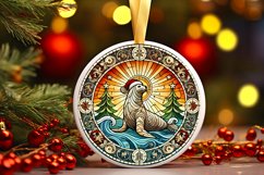 Round Christmas Ornament Sublimation|Clipart Product Image 1