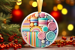 Round Christmass Ornament PNG Product Image 1