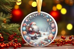 Round Christmas Ornament Sublimation|Clipart Product Image 1