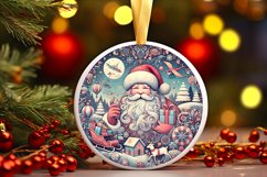 Round Christmas Ornament Sublimation|Clipart Product Image 1
