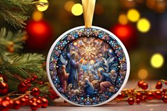 Round Christmas Ornament Sublimation|Clipart Product Image 1