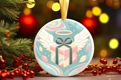 Round Christmas Ornament Sublimation|Clipart Product Image 2