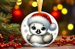 Round Christmas Ornament Sublimation|Clipart Product Image 1