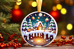 Round Christmass Ornament PNG Product Image 1