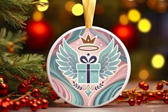 Round Christmas Ornament Sublimation|Clipart Product Image 1