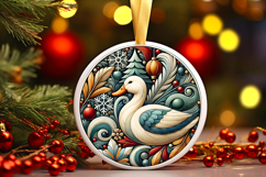 Round Christmass Ornament PNG Product Image 1