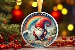 Round Christmass Ornament PNG Product Image 1