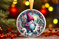 Round Christmass Ornament PNG Product Image 1