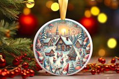 Round Christmass Ornament PNG Product Image 1