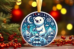 Round Christmas Ornament Sublimation|Clipart Product Image 1