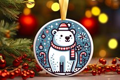 Round Christmas Ornament Sublimation|Clipart Product Image 1