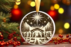 Round Christmas Ornament Sublimation|Clipart Product Image 1