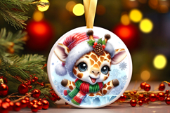 Round Christmass Ornament PNG Product Image 1