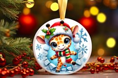 Round Christmas Ornament Sublimation|Clipart Product Image 1