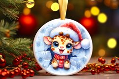 Round Christmas Ornament Sublimation|Clipart Product Image 1