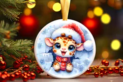 Round Christmass Ornament PNG Product Image 1
