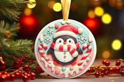 Round Christmas Ornament Sublimation|Clipart Product Image 2