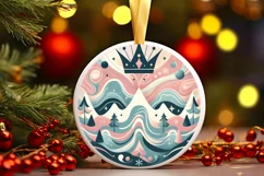 Round Christmas Ornament Sublimation|Clipart Product Image 2
