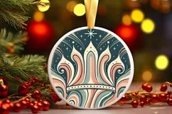 Round Christmas Ornament Sublimation|Clipart Product Image 2
