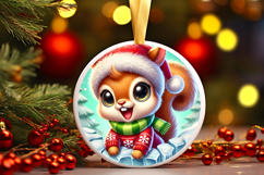 Round Christmass Ornament PNG Product Image 1