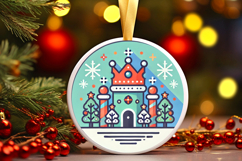 Round Christmass Ornament PNG Product Image 1