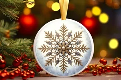 Round Christmas Ornament Sublimation|Clipart Product Image 3