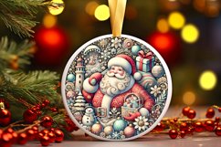Round Christmas Ornament Sublimation|Clipart Product Image 1